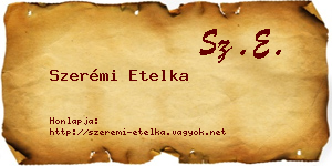 Szerémi Etelka névjegykártya