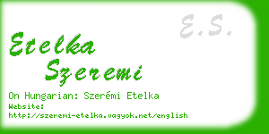 etelka szeremi business card